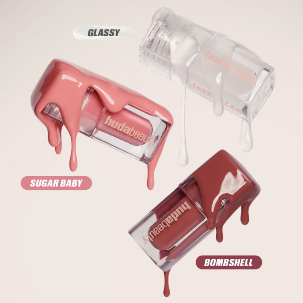 HUDA BEAUTY Mini Glossiest Lip Gloss Set هدى بيوتي مجموعة كلوس بالحجم المني للشفاه